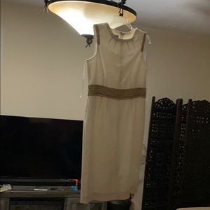 White & gold dress